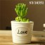White small ceramic flower pot