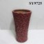 Red tall glazed decoration flower pot