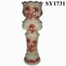 Red painting roman style decoration pot set
