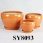 Orange glazed earthen bowl shape orange ceramic flower pots