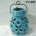 Ceramic decoration for home 8" blue glazed decoration hanging candle holder  Ceramic decoration for home 8" blue glazed decoration hanging candle holder