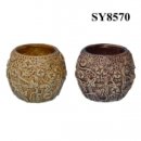 Sea world carving glazed ceramic pots