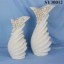 Elegant white outdoor ceramic flower vase