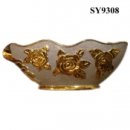 Ship shape home decoration galvanized ceramic pot