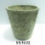 Mossy round cement garden pots wholesale