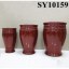 2015 hot cheap porcelain pot red glaze ceramic plant pots