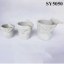 White finish pots round clay pots