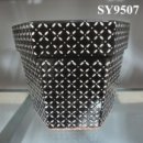 Polygon black home decoration flower pot