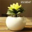 Plain white porcelain planter pots