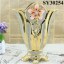 Gold galvanized ceramic decorative indoor vases