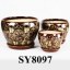 Chinese bronze glazed earthen bowl larg ceramic planter