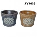 Pot for plant stone like mini decorative pot