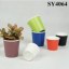 3 inches colorful small glazed pots