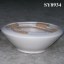 White big glazed ceramic flower pot