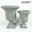 Trophy shape dark cement garden decoration flower pot