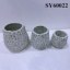 Stone like white clay round decoration flower pot