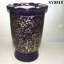 Lace design golden pattern blue glazed ceramic pots