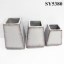 Squared cement finished decoration planter pot