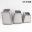 Squared cement finished decoration planter pot