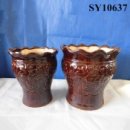 wave shaped ceramic garden decoration flower pot
