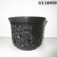Pot for plant black mini porcelain flower pot