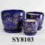 Golden printing glazed ceramic pot