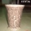 Cup shape brown glazed antique flower pot