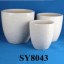 White large ceramic flower pots
