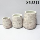 Oval small top diameter cement garden clay pot wholesale
