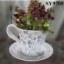 Elegant ceramic coffee cup shape flower pot