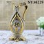 Hip shape golden ceramic vase