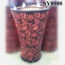 Black and red glaze ceramic plant pots