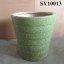 granite green glazed garden pot