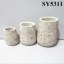 Oval small top diameter cement garden clay pot wholesale