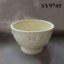 Cream white glazed dolomite indoor decoration pot