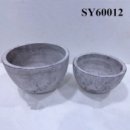 Finished pot for garden bowl shape round cement decoration flower pot