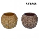 Hot pot for sale grass carving pot planter ceramic