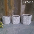 hexagon cement rustic garden pots