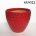 plain red glazed decoration flower pot