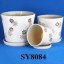 Decoration ceramic white flower pot