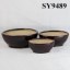 New product for sale ceramic pure black glazed flower pot