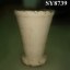 Cup shape cream glazed home antique flower pot