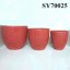 Red ceramic decorative indoor flower pots