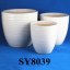 White glazed ceramic pots large planter
