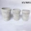 White and round garden clay flower pots wholesale