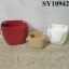 Handbag design small white square ceramic pot