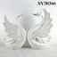 Elegant white swan ceramic animal decorations
