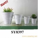 Glazed ceramic flower pot crafts