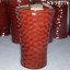 Decorative red glazed big pot