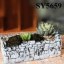 Cement garden rectangular planter pot